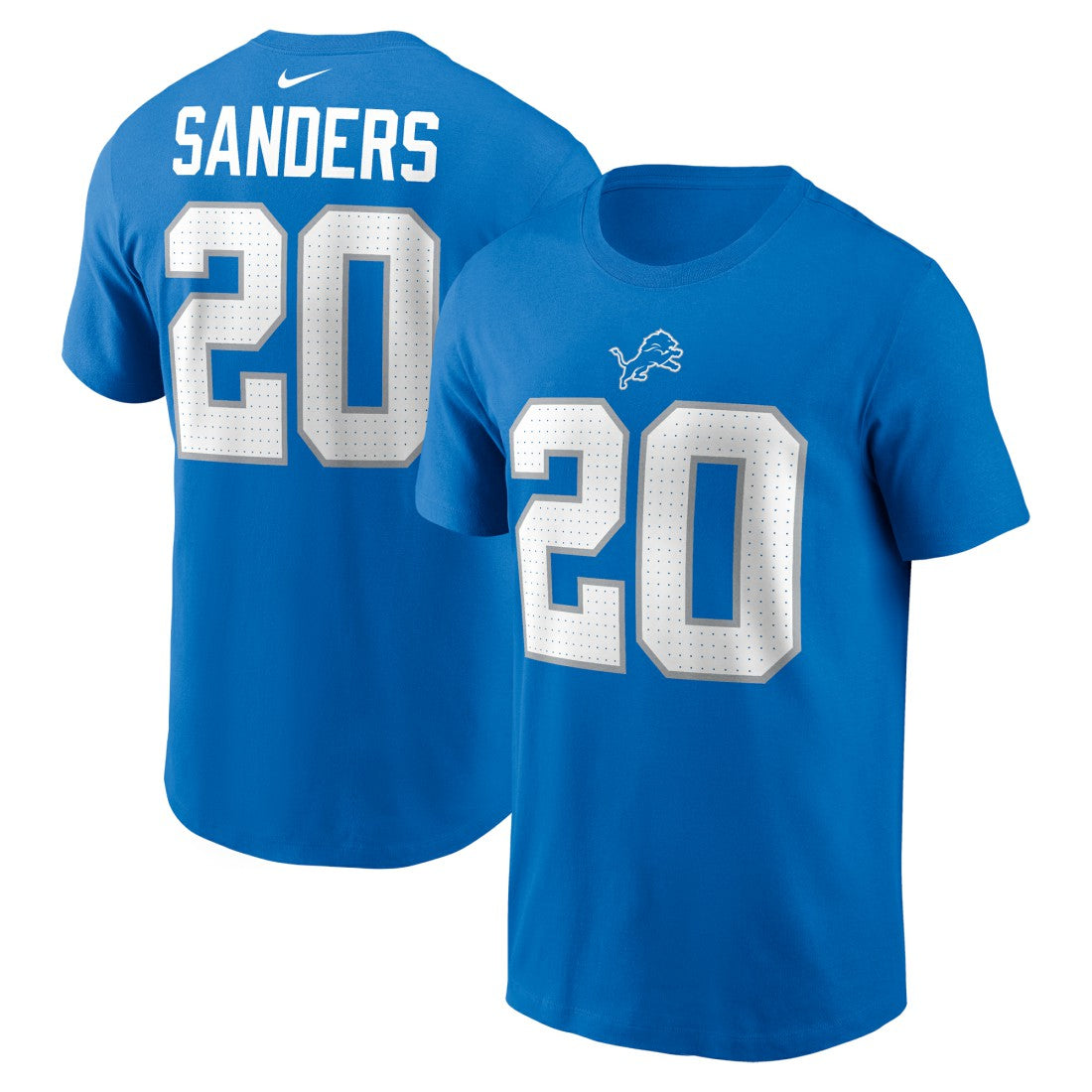 Barry Sanders Detroit Lions Retired Player Name & Number T-Shirt - Blue cheap