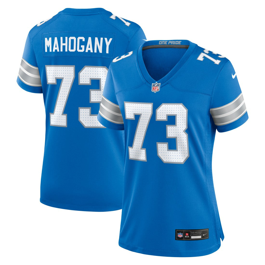 Christian Mahogany Detroit Lions Women's Team Game Jersey - Blue cheap
