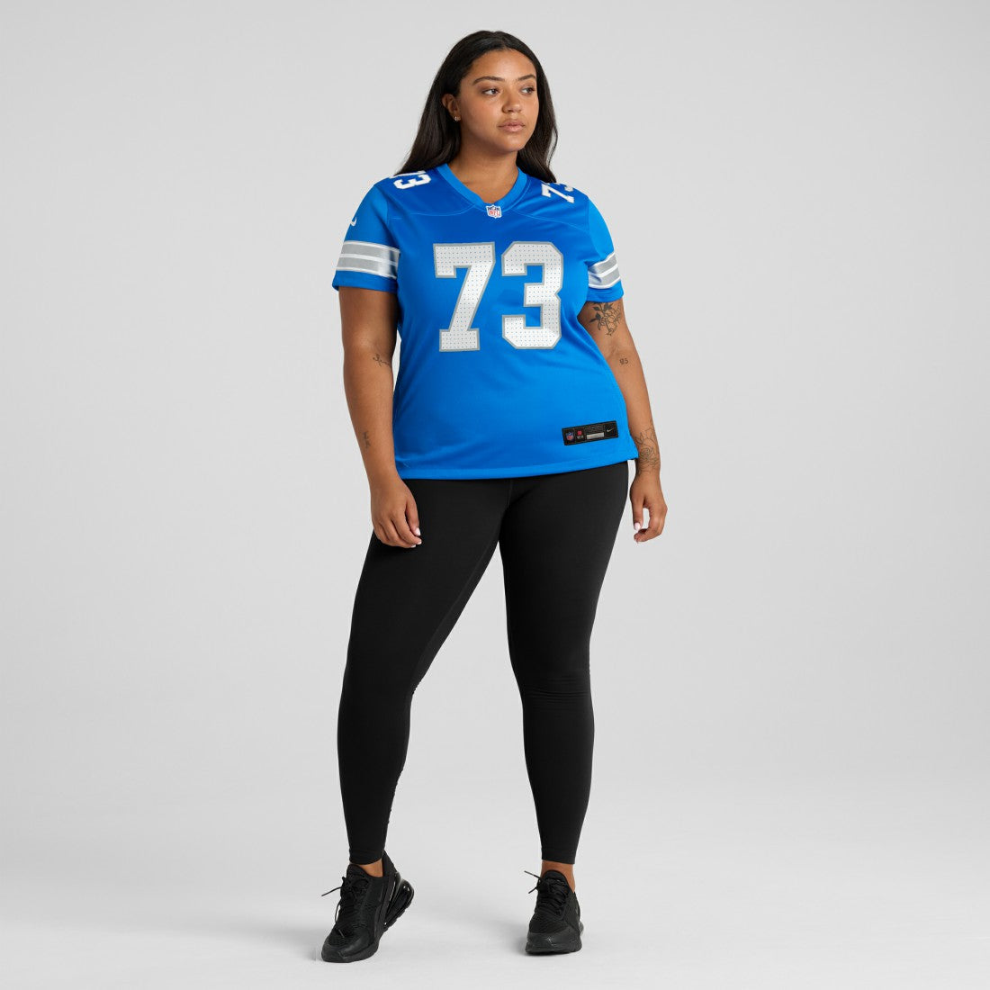 Christian Mahogany Detroit Lions Women's Team Game Jersey - Blue cheap