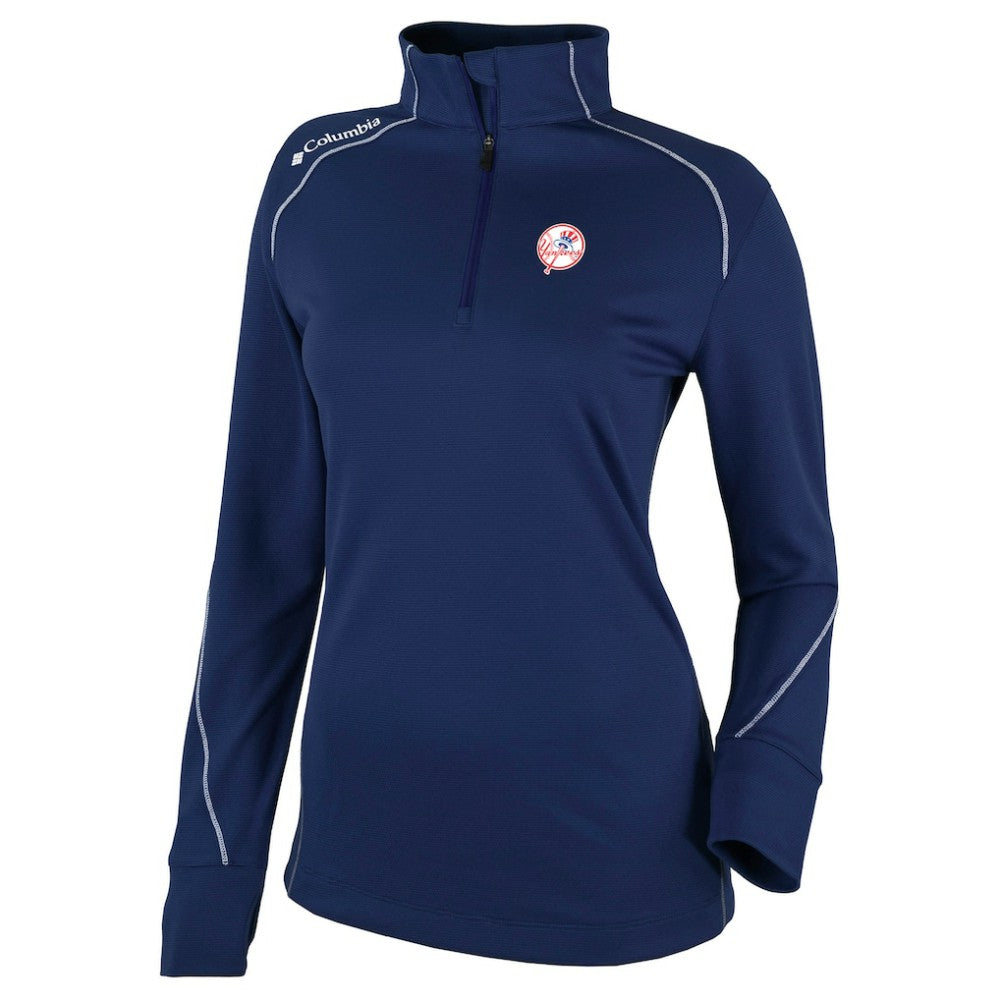 New York Yankees Women's Cooperstown Collection Shotgun 2.0 Omni-Wick Quarter-Zip Top - Navy