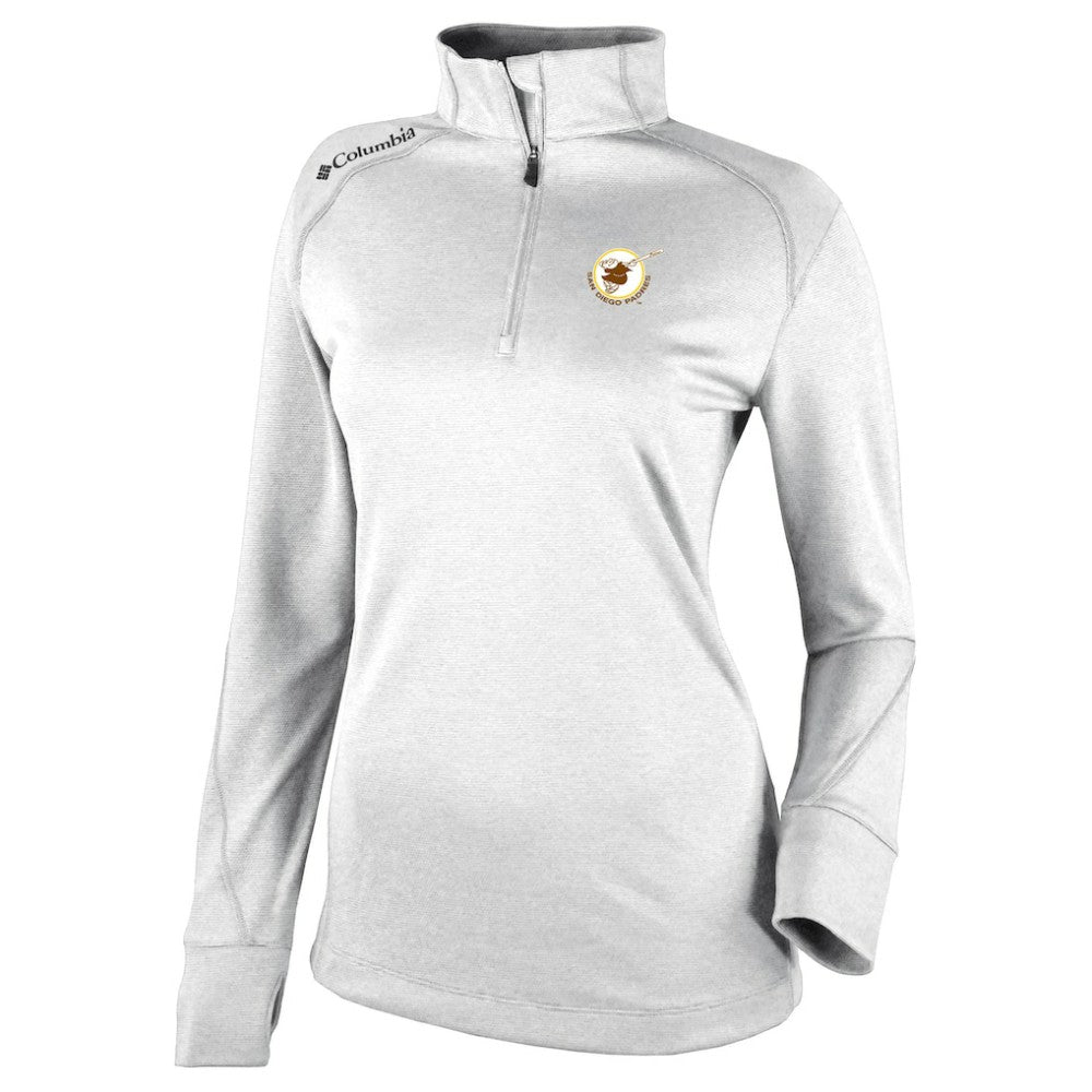 San Diego Padres Women's Cooperstown Collection Shotgun 2.0 Omni-Wick Quarter-Zip Top - White