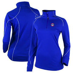 Chicago Cubs Women's Cooperstown Collection Shotgun 2.0 Omni-Wick Quarter-Zip Top - Royal