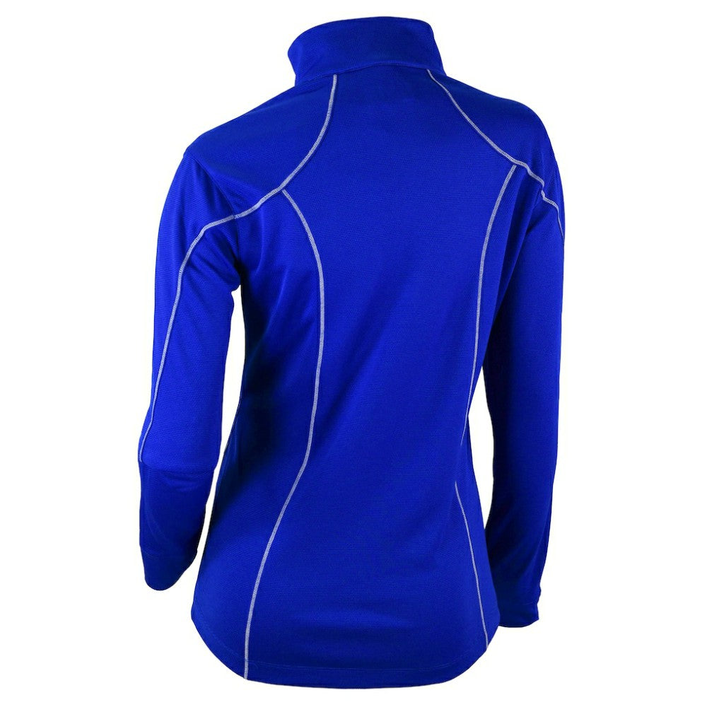 Chicago Cubs Women's Cooperstown Collection Shotgun 2.0 Omni-Wick Quarter-Zip Top - Royal