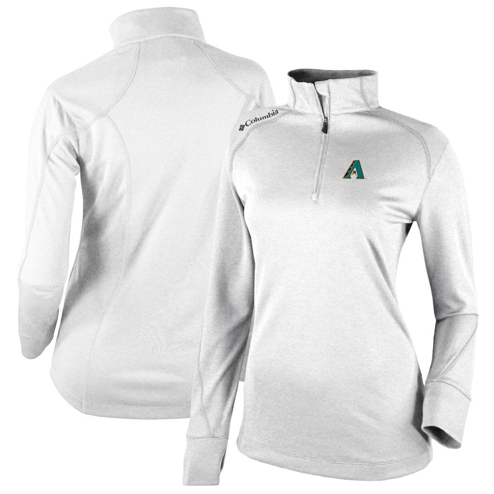 Arizona Diamondbacks Women's Cooperstown Collection Shotgun 2.0 Omni-Wick Quarter-Zip Top - White