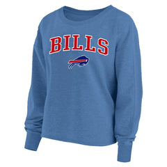 Buffalo Bills Profile Women's Plus Size Acid Wash Raglan Sweatshirt - Royal for sale
