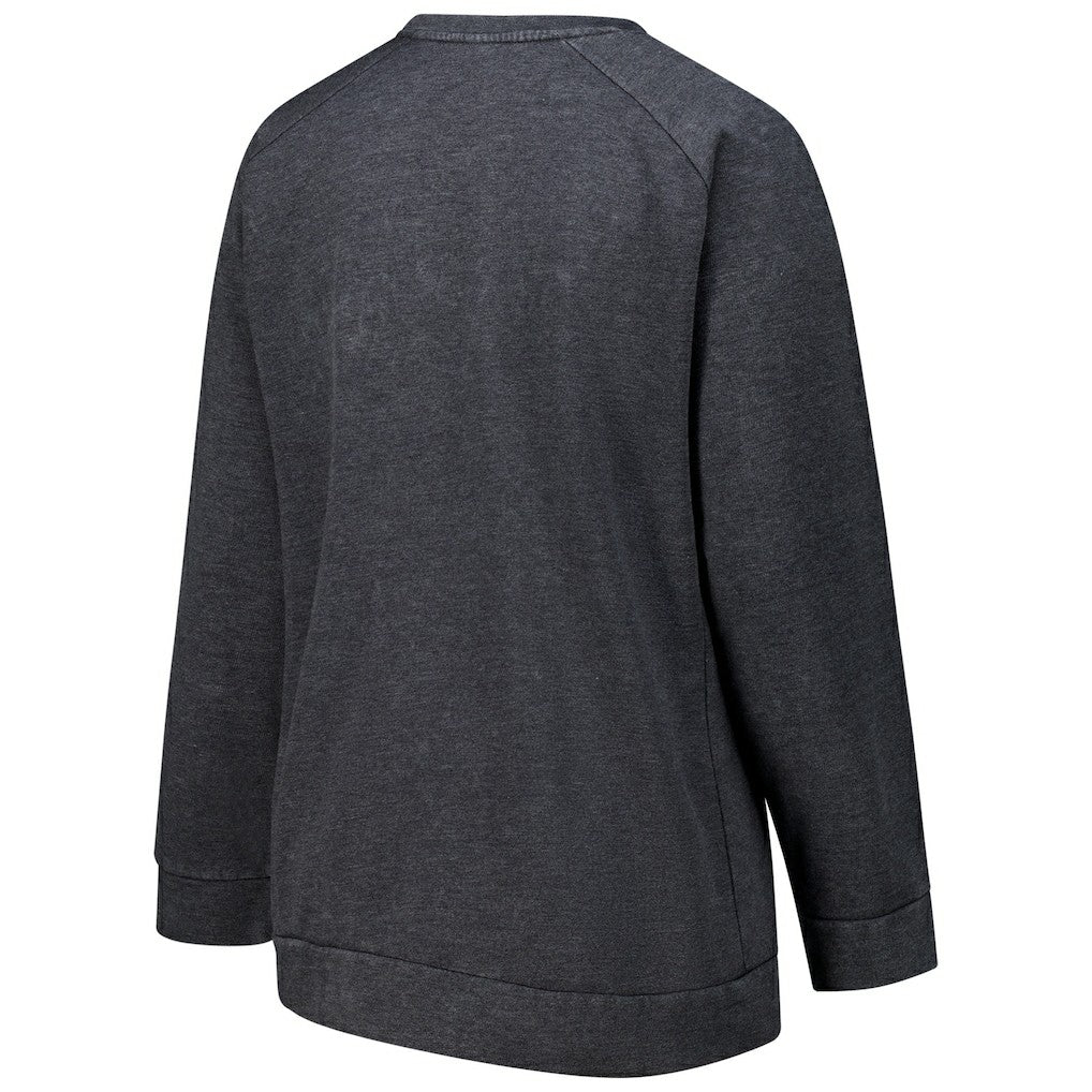 Cleveland Browns Profile Women's Plus Size Acid Wash Raglan Sweatshirt - Charcoal sale