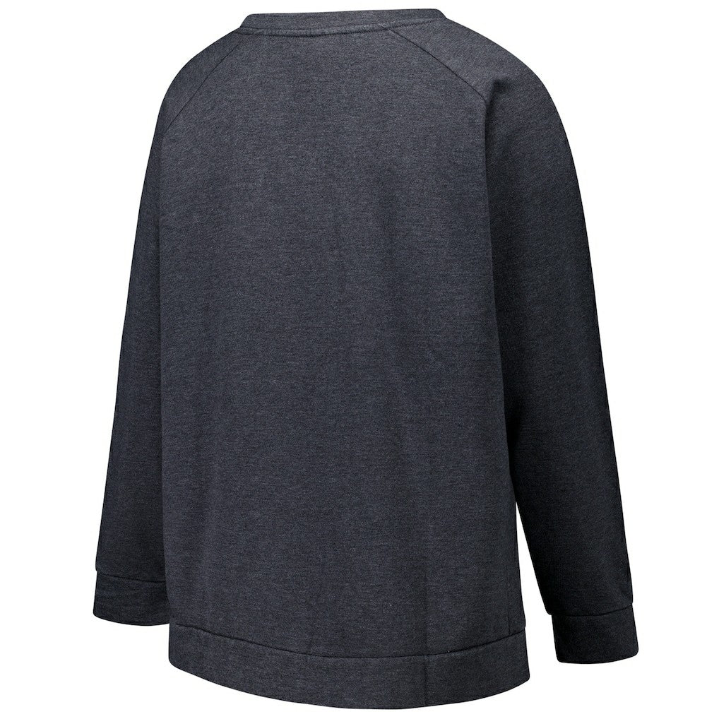 Las Vegas Raiders Profile Women's Plus Size Acid Wash Raglan Sweatshirt - Charcoal on sale