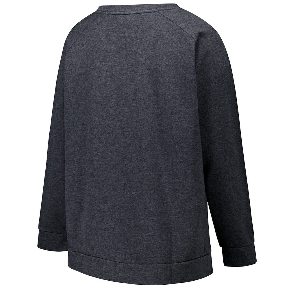 Las Vegas Raiders Profile Women's Plus Size Acid Wash Raglan Sweatshirt - Charcoal on sale