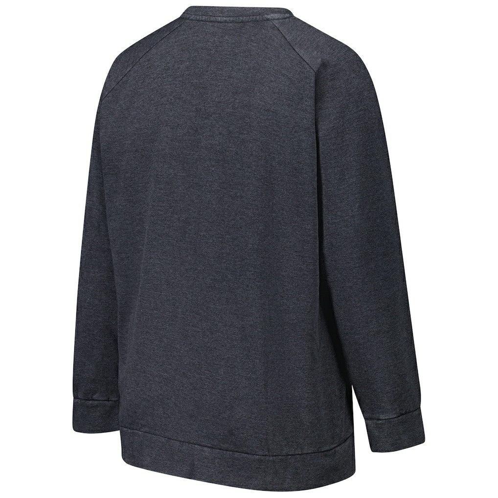 Pittsburgh Steelers Profile Women's Plus Size Acid Wash Raglan Sweatshirt - Charcoal online