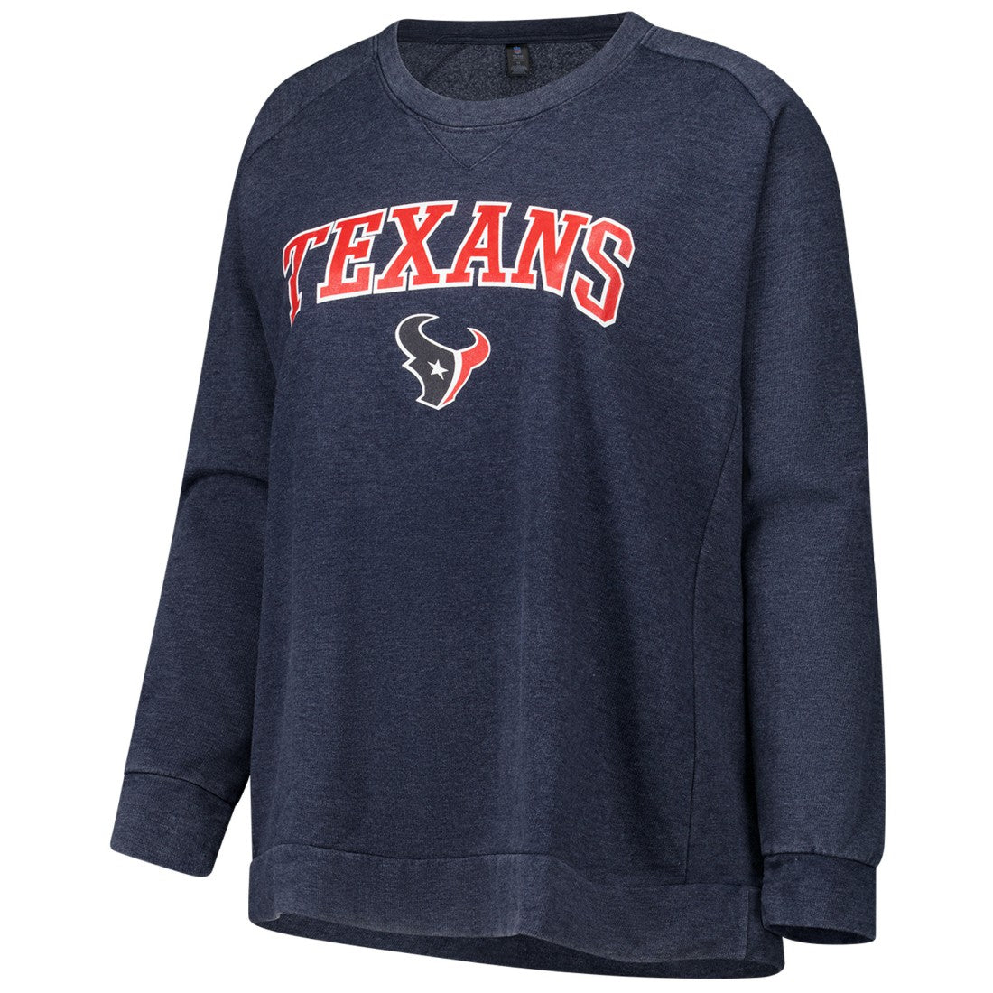 Houston Texans Profile Women's Plus Size Acid Wash Raglan Sweatshirt - Navy discount