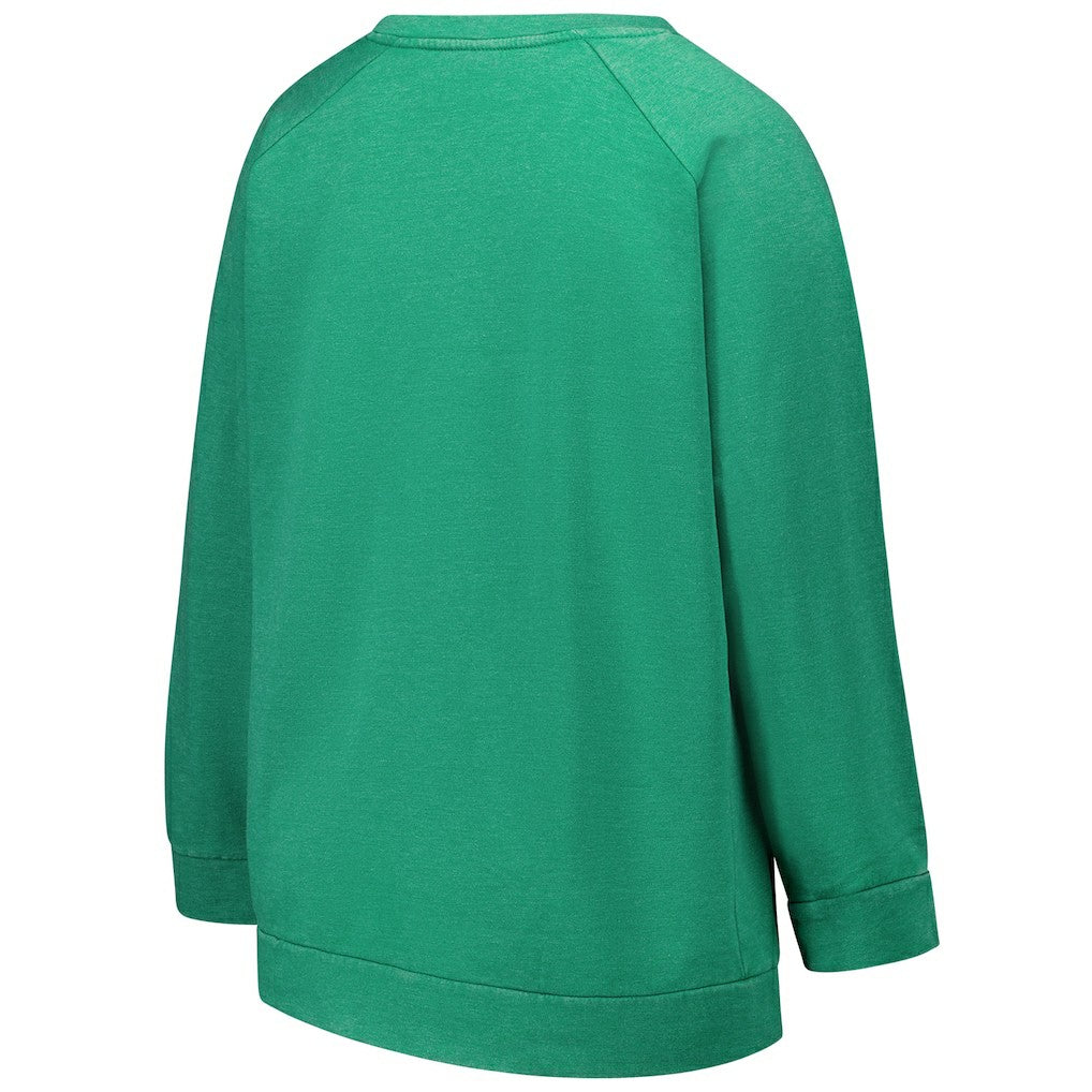 Philadelphia Eagles Profile Women's Plus Size Acid Wash Raglan Sweatshirt - Kelly Green cheap