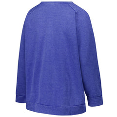 New England Patriots Profile Women's Plus Size Acid Wash Raglan Sweatshirt - Royal outlet