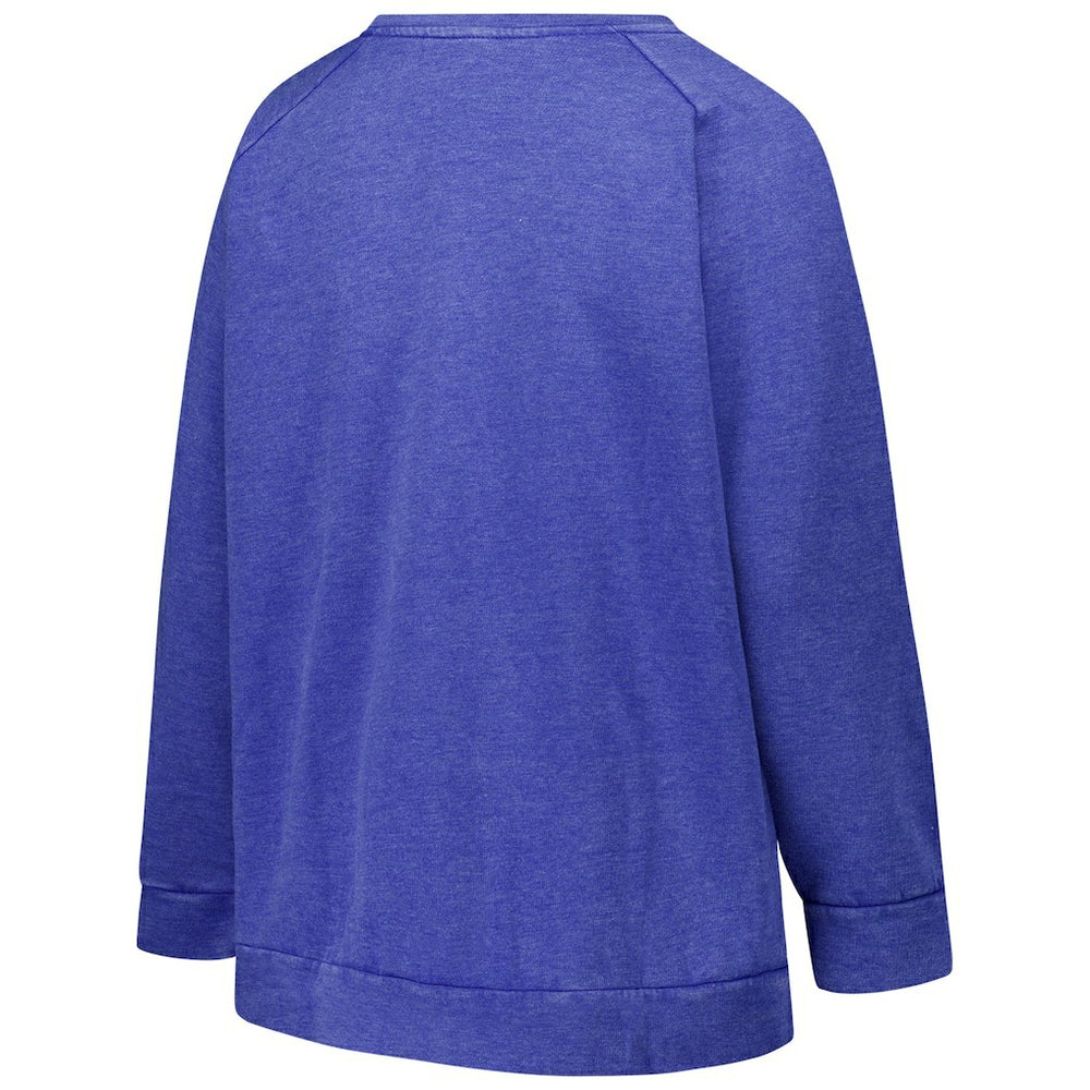 New York Giants Profile Women's Plus Size Acid Wash Raglan Sweatshirt - Royal online