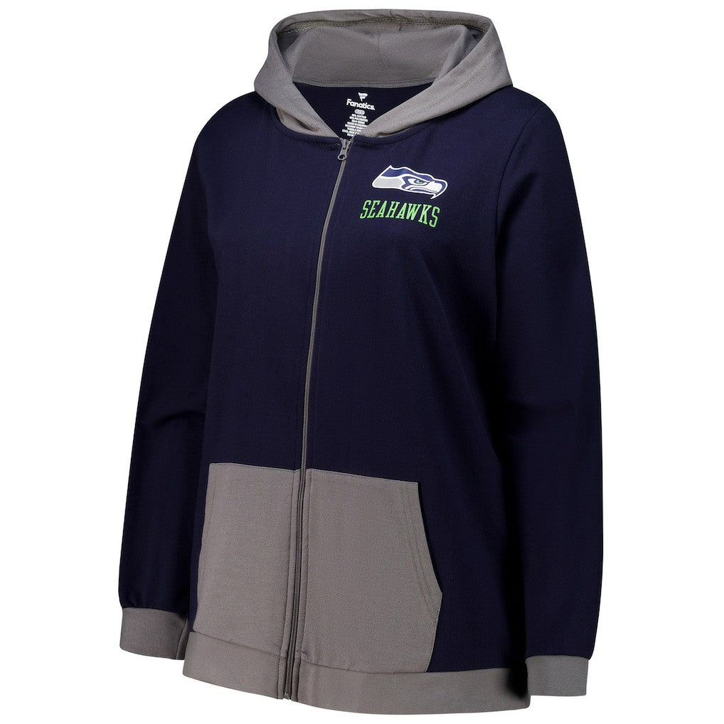 Seattle Seahawks Women's Hit It Full-Zip Hoodie - College Navy sale