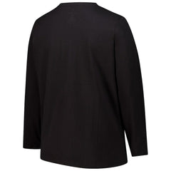 Atlanta Falcons Women's Long Sleeve Scoop Neck T-Shirt - Black cheap