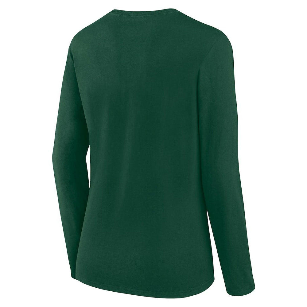 Green Bay Packers Women's Long Sleeve Scoop Neck T-Shirt - Green on sale