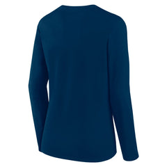 Houston Texans Women's Long Sleeve Scoop Neck T-Shirt - Navy on sale