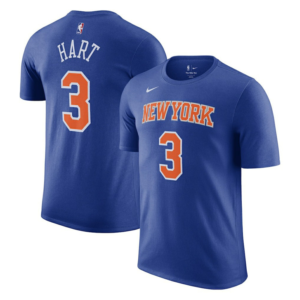 Josh Hart New York Knicks Icon Edition Name & Number T-Shirt - Blue shop
