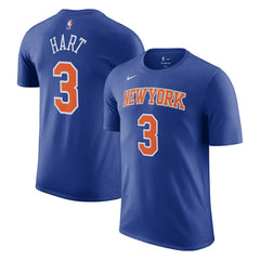 Josh Hart New York Knicks Icon Edition Name & Number T-Shirt - Blue shop