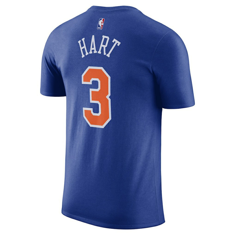 Josh Hart New York Knicks Icon Edition Name & Number T-Shirt - Blue shop