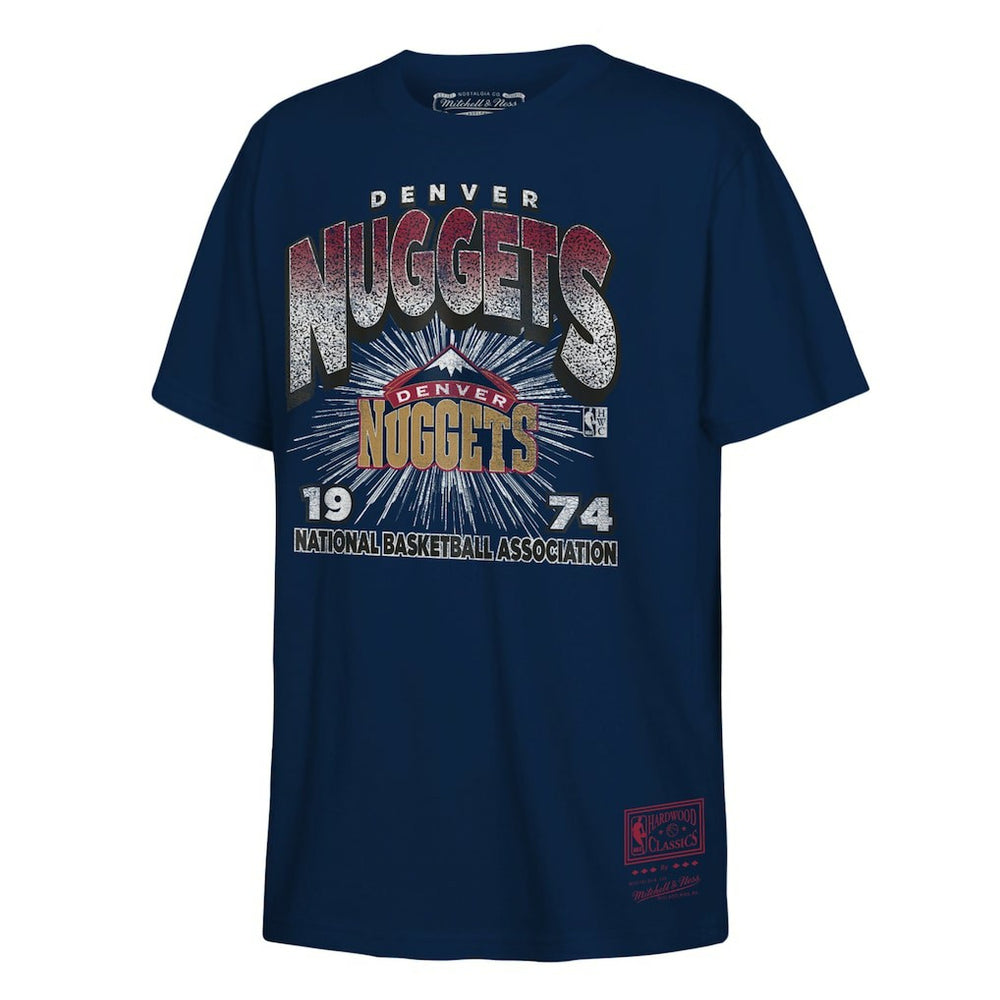 Denver Nuggets Hardwood Classics Vintage Hoopster T-Shirt sale - Navy outlet