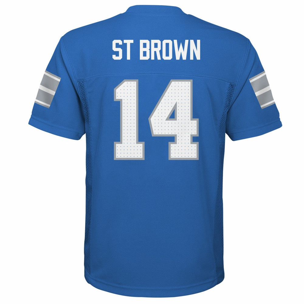 Amon-Ra St. Brown Detroit Lions Youth Replica Player Jersey - Blue for sale