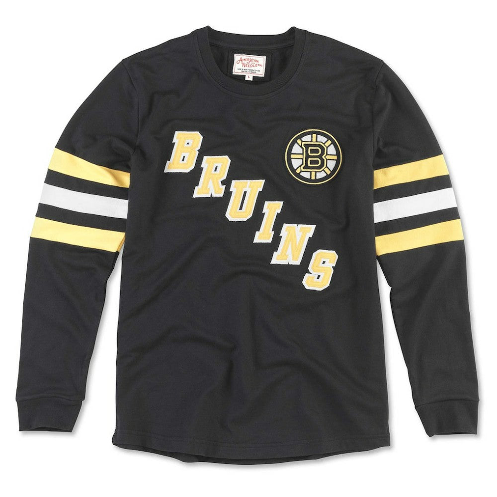 Boston Bruins American Needle Sudbury Long Sleeve T-Shirt - Black T-shirts