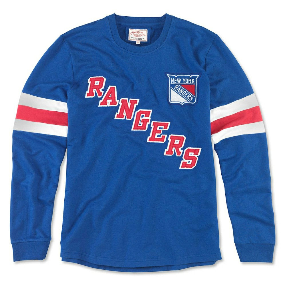 New York Rangers American Needle Sudbury Long Sleeve T-Shirt - Blue T-shirts