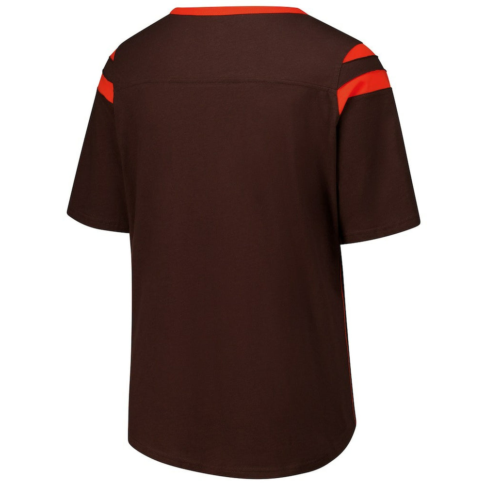 Cleveland Browns G-III 4Her by Carl Banks Women's Plus Size Linebacker T-Shirt - Brown outlet