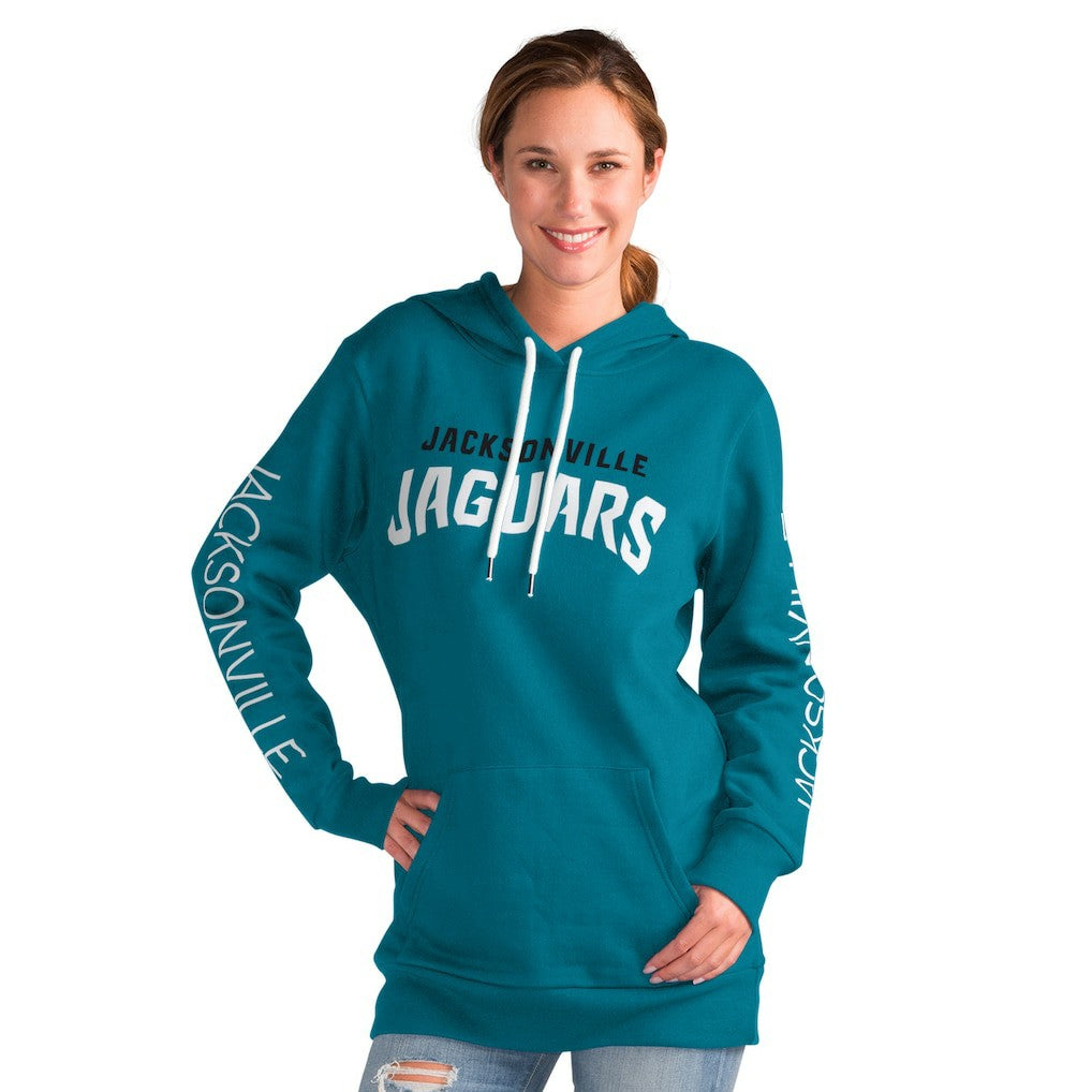 Jacksonville Jaguars G-III 4Her by Carl Banks Women's Extra Inning Pullover Hoodie - Teal online
