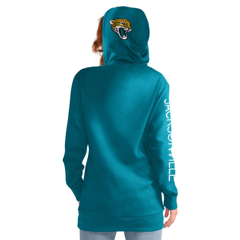 Jacksonville Jaguars G-III 4Her by Carl Banks Women's Extra Inning Pullover Hoodie - Teal online