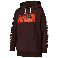 Cleveland Browns G-III 4Her by Carl Banks Women's Extra Inning Pullover Hoodie - Brown for sale