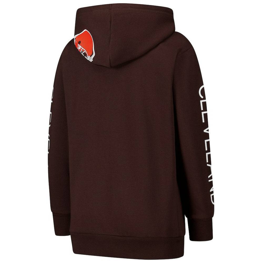 Cleveland Browns G-III 4Her by Carl Banks Women's Extra Inning Pullover Hoodie - Brown for sale