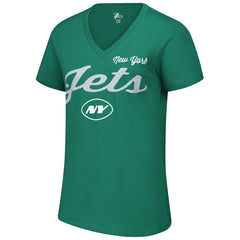 New York Jets G-III 4Her by Carl Banks Women's Post Season V-Neck T-Shirt - Green online