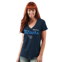 Tennessee Titans G-III 4Her by Carl Banks Women's Post Season V-Neck T-Shirt - Navy online