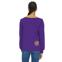 Minnesota Vikings Tommy Hilfiger Women's Alice V-Neck Pullover Sweatshirt - Purple sale
