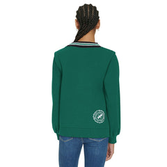 New York Jets Tommy Hilfiger Women's Alice V-Neck Pullover Sweatshirt - Green for sale