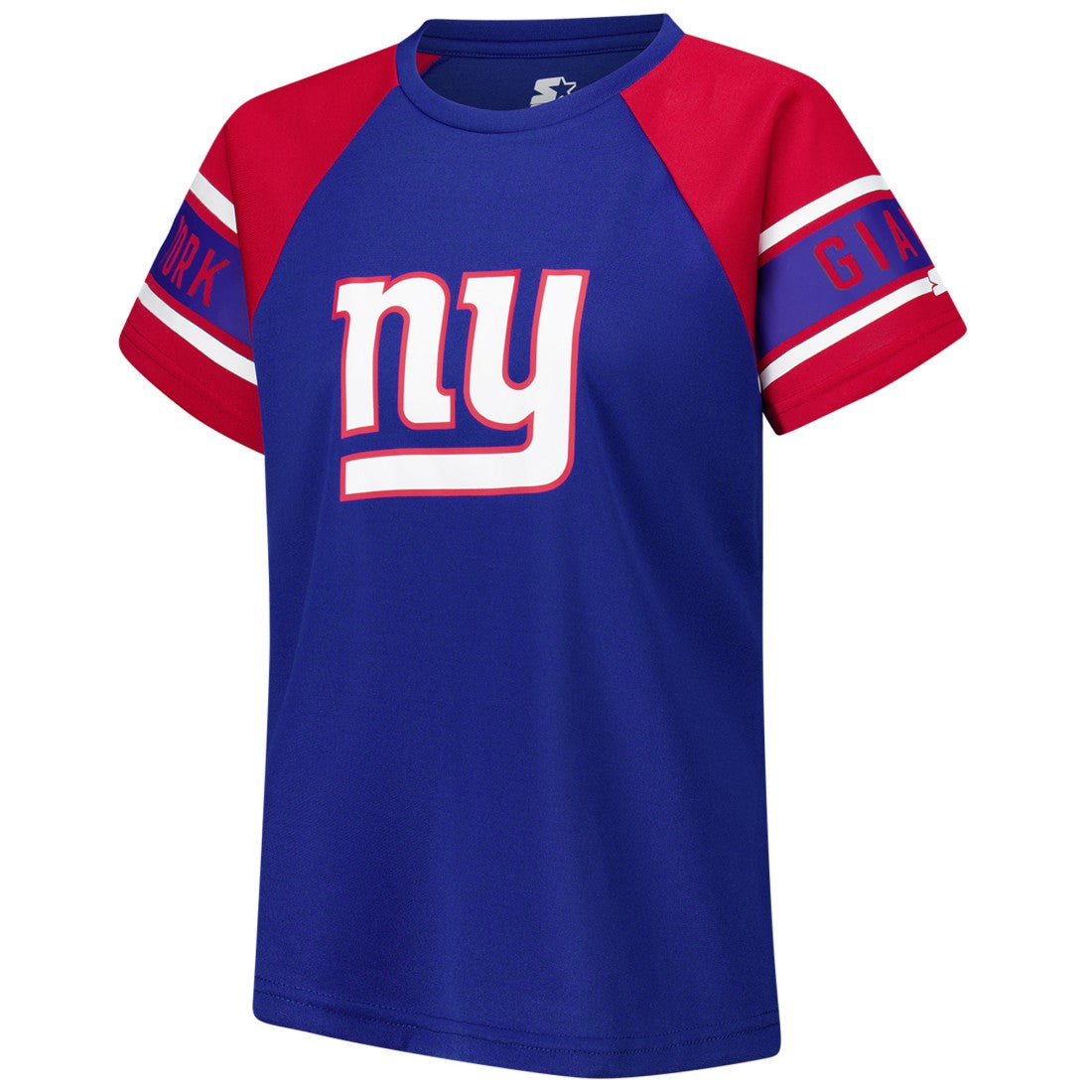 New York Giants Starter Women's 1st Rounder Color Block Raglan Top - Royal outlet