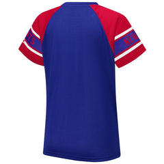 New York Giants Starter Women's 1st Rounder Color Block Raglan Top - Royal outlet