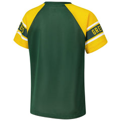 Green Bay Packers Starter Women's 1st Rounder Color Block Raglan Top - Green cheap
