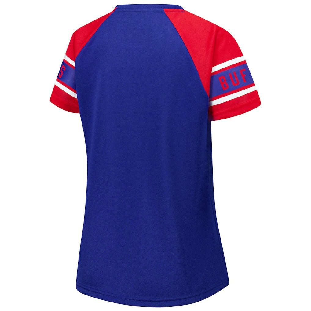 Buffalo Bills Starter Women's 1st Rounder Color Block Raglan Top - Royal for sale
