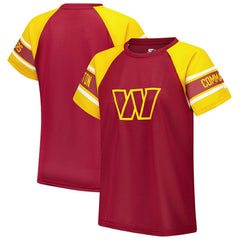 Washington Commanders Starter Women's 1st Rounder Color Block Raglan Top - Burgundy sale