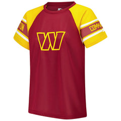 Washington Commanders Starter Women's 1st Rounder Color Block Raglan Top - Burgundy sale