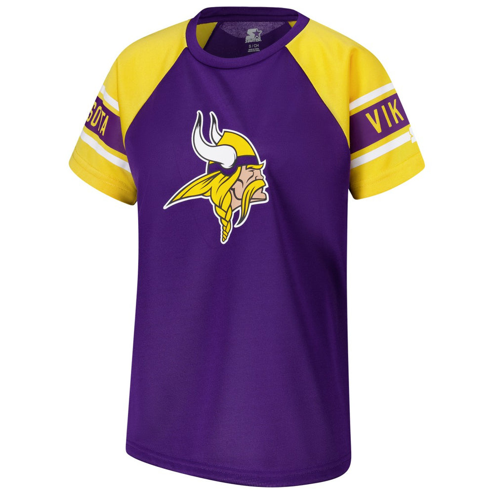 Minnesota Vikings Starter Women's 1st Rounder Color Block Raglan Top - Purple online
