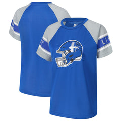Detroit Lions Starter Women's 1st Rounder Color Block Raglan Top - Blue discount