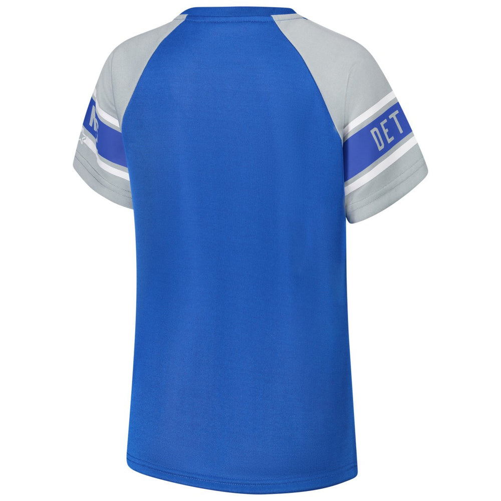 Detroit Lions Starter Women's 1st Rounder Color Block Raglan Top - Blue discount