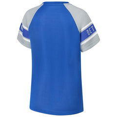 Detroit Lions Starter Women's 1st Rounder Color Block Raglan Top - Blue discount