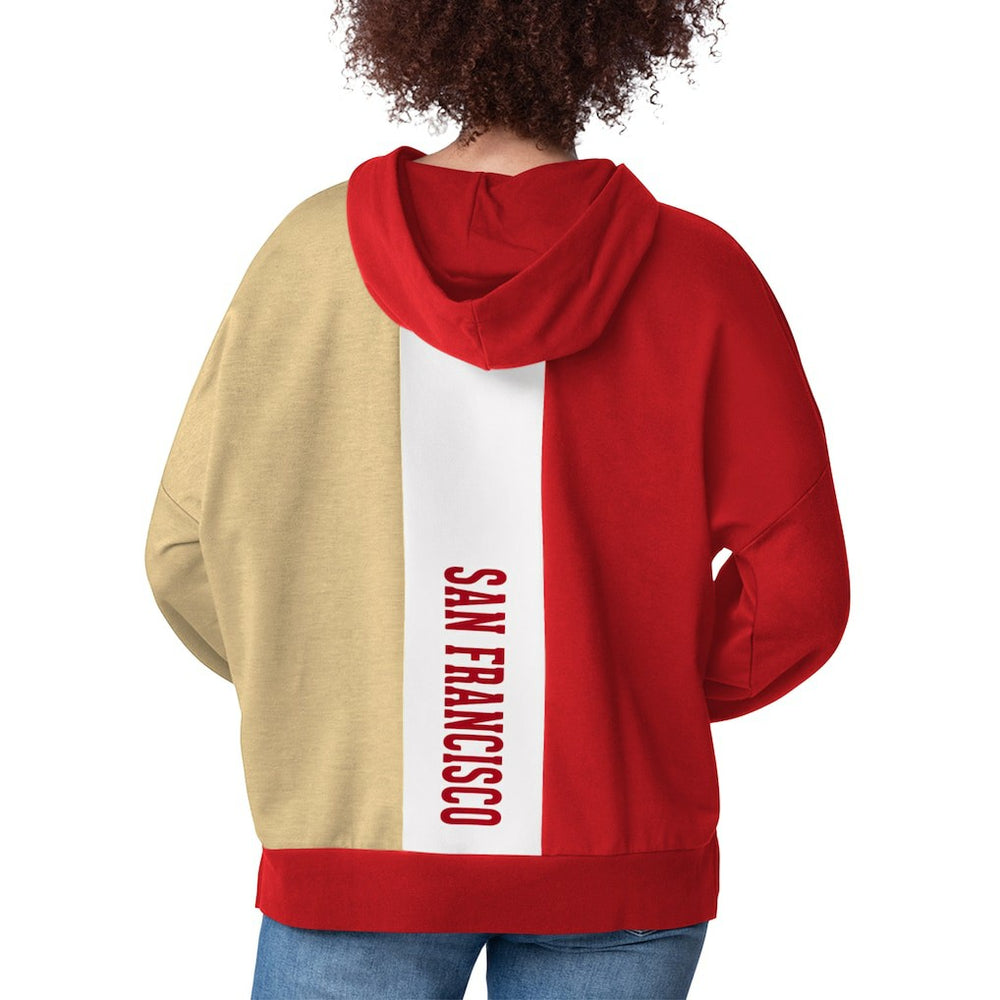 San Francisco 49ers Starter Women's Power Move Long Sleeve Pullover Hoodie - Scarlet outlet