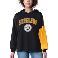 Pittsburgh Steelers Starter Women's Power Move Long Sleeve Pullover Hoodie - Black sale