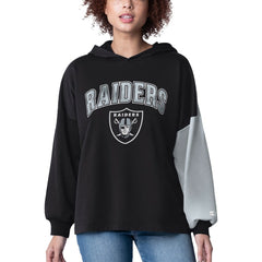 Las Vegas Raiders Starter Women's Power Move Long Sleeve Pullover Hoodie - Black for sale